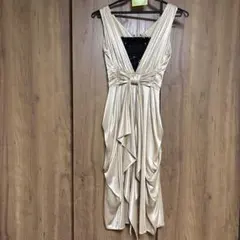 最終値下げ☆ASHILLゴールド ドレス　結婚式　お呼ばれ