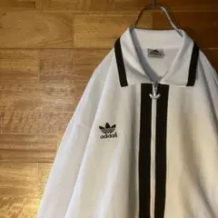adidas 90s トラックジャケット　ジャージ　白　黒　トレフォイル　2XLのサムネイル
