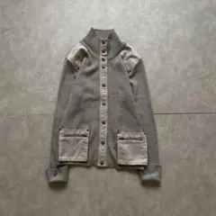 archive grunge drivers knit y2k gray