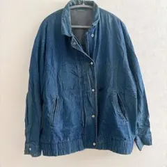 ジャケット ブルー デニム オーバーサイズ 長袖 カジュアル アウター Gジャン
