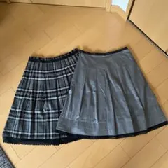 ブリジット　チェック柄 フレアスカート 裾レースのサムネイル