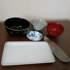 食器セット（黒・赤・緑・白）5セット×6点