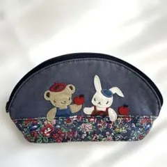 レア☆ファミリア　リバティデニムポーチ