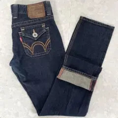 エドウィン EDWIN Mサイズ ブルートリップ セルビッチ デニムパンツ 濃紺