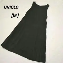 UNIQLOブラッシュドジャージージャンバースカート Ｍ グリーン系 ワンピース