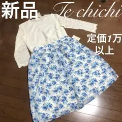 【新品】Te chichi 総レースブラウス　ひざ丈スカート2枚セット