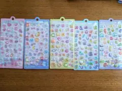 ボンボンドロップ風　カラフルな動物デザインシールセット