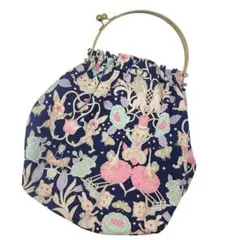 ジョリーフルール がま口バッグ ハンドメイド