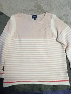 Armani Jeans 長袖ニット 42 ピンクストライプのサムネイル