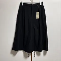 婦人 縦横ストレッチ起毛クロップドパンツ L黒