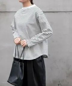 新品◆FORK&SPOON◆ボトルネックロングスリーブTシャツ《OFFxBLK》