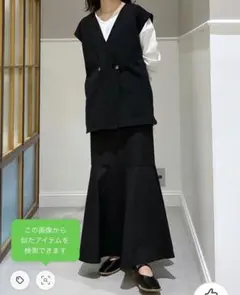 最終値下げ　レプシム　キナガシカットジレ　ブラックのサムネイル