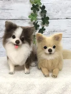 羊毛フェルト　ハンドメイド　犬【チワワ】kakukaku様　ぬいぐるみメモリア