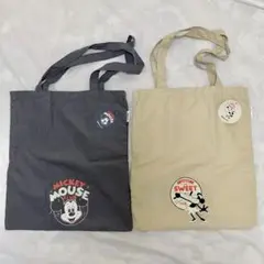 Disney ミッキー ミニー 3coins エコバッグ 2点セット