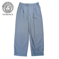 【美品】VERSACE 2タック ウール ワイドスラックスパンツのサムネイル
