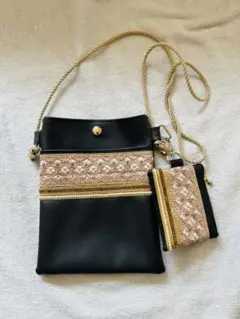 【美品】ショルダーバッグ 刺繍 バッグ ショルダー