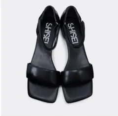 美品【SHISEI】パテッドサンダル ブラック 36のサムネイル