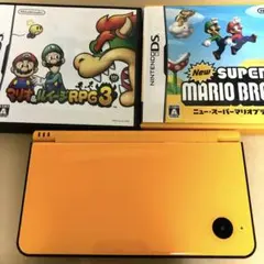 ニンテンドーDSi LL イエロー【動作確認済】 ソフトセット ※充電器なし