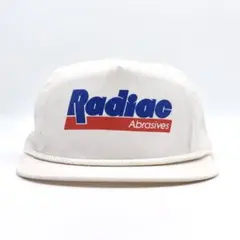 90s ビンテージ トラッカー キャップ 企業 プリント ロゴ ロープ付 白