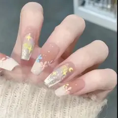 新品 星と月デザイン ネイルチップセット