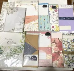 レターセット　花　10点セット