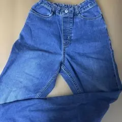 GU キッズ デニムパンツ ウエストゴム 150のサムネイル