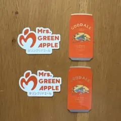 Mrs. GREEN APPLE ✖️ グッドエール　ステッカー 2種4枚セット