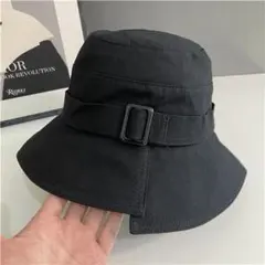 ブラック バケットハット ベルト付き