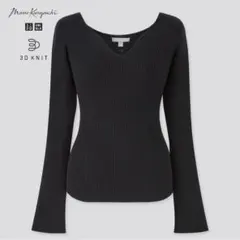 UNIQLO Mame Kurogouchi 3Dリブセーター M ブラック