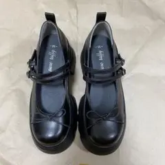 しまむら リボン厚底シューズ