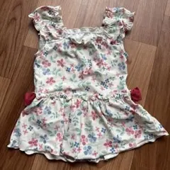 女の子用花柄水着（95cm未満）