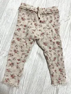 ZARA ベビー 花柄 リブ レギンス 80cmのサムネイル