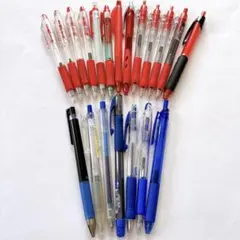 中古　赤青ボールペン 20本　まとめ売り　ユニ　ペンてる