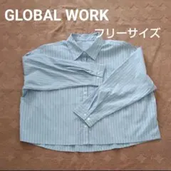 GLOBALWORKグローバルワーク ショート丈　長袖シャツ　フリーサイズ