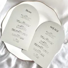 メニュー表　ドリンクメニュー表　機械でカット　A メニュー　結婚式　ウェディング