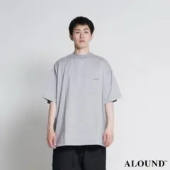 M size ALOUND OVERSIZE POCKET TEE BORDER