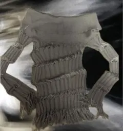 オフショルダー ブラウン　ニット セーター　y2k フェアリーグランジ　 ギャル