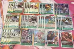 ワンピースカードゲーム 緑ミホーク 緑ボニー デッキパーツ 大量