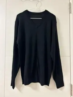 カーディガン セーター Vネック ブラック