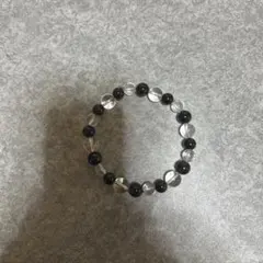 水晶とガーネットのブレスレット　AAA級