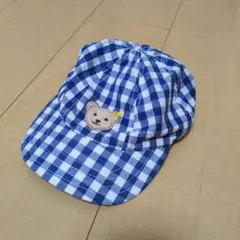Steiff ギンガムチェックキャップ