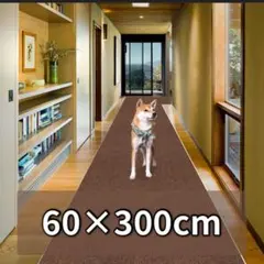 廊下 カーペット ロングカーペット ブラウン 廊下敷き 防音　60×300cmのサムネイル