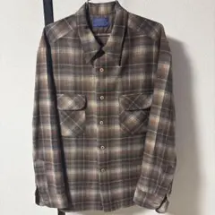 70s USA製 PENDLETON ウールシャツ XL 好配色 ビッグサイズ
