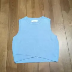 ZARA 水色 ノースリーブ ベスト 11-12歳