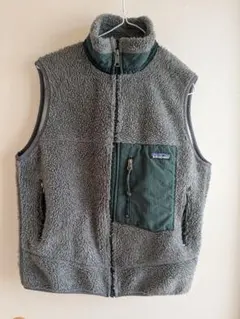 パタゴニア　レトロXベスト　Sサイズ USA製　ビンテージ　グレー✕グリーン