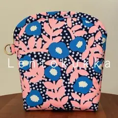 ◼️大きいサイズ ハンドメイドポーチ キッピス 北欧モダン 花柄 バッグインバッグ