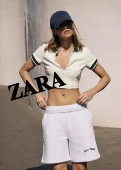 【美品】ZARA キャップ ブルー 青