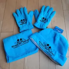 美品❣️ディズニー❣️ミッキー❣️フリース　手袋　マフラー　帽子　防寒　ぽかぽか