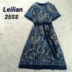 25SS美品✨レリアン　リボンベルト ペイズリープリントワンピース　11