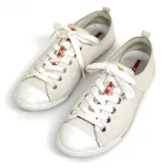 PRADA プラダ スニーカー 38.5 ローカット レースアップ レザーのサムネイル